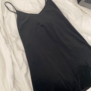 Black velvet dress
